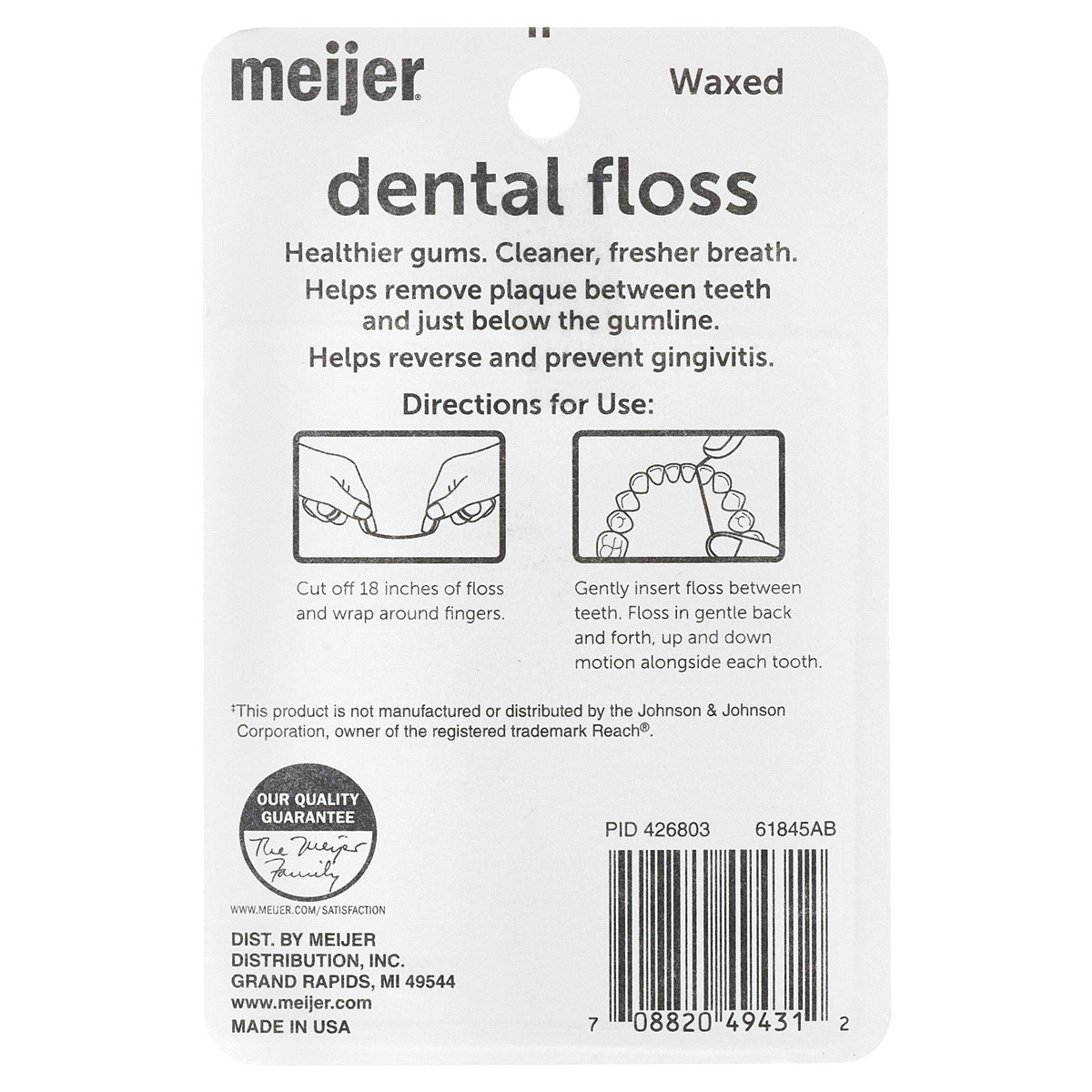 slide 2 of 2, Meijer Waxed Dental Floss, 100 yd, 100 yd