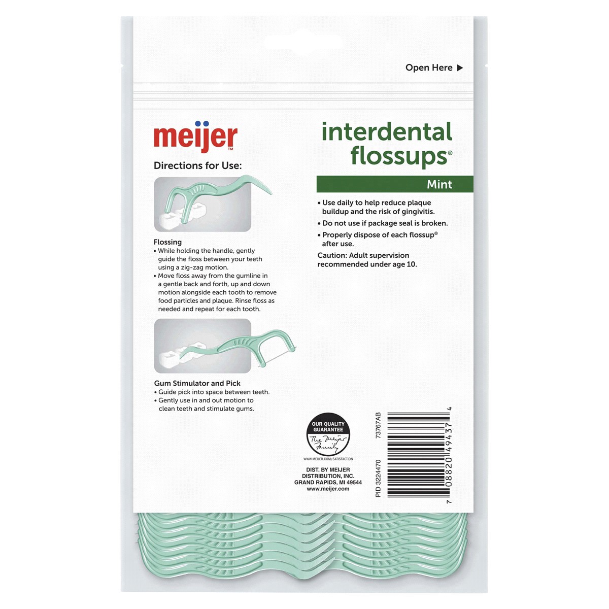 slide 2 of 2, Meijer Super Slip Mint Floss up, 150 ct