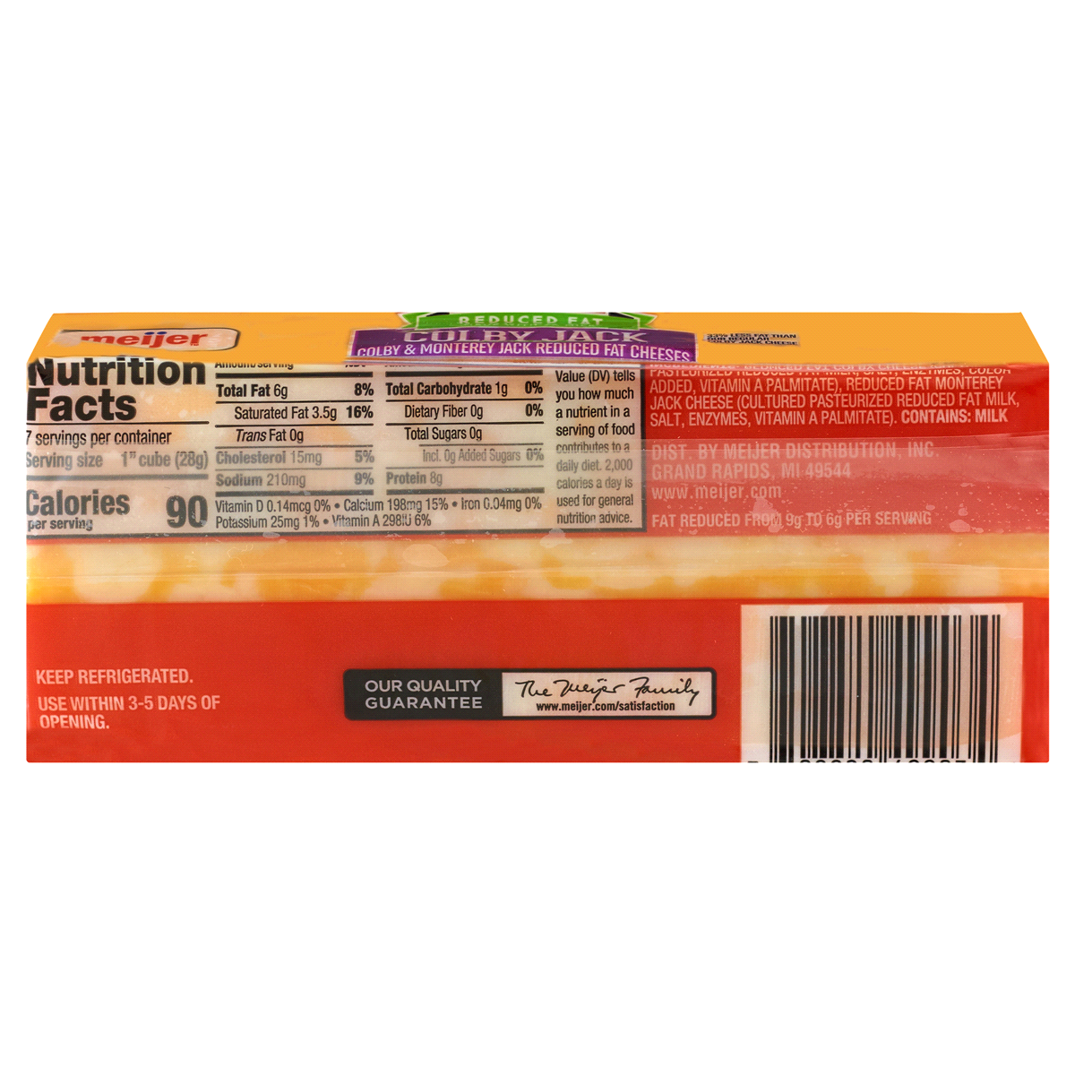 Meijer Chunk Reduced Fat Colby Jack Cheese 7 oz Shipt