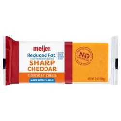 Meijer Chunk Reduced Fat Sharp Cheddar Cheese - 7 oz