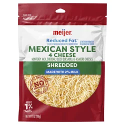 Meijer Reduced Fat Shredded Mexican Style 4 Cheese