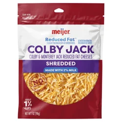 Meijer Shredded Reduced Fat Colby Jack Cheese, 7 oz