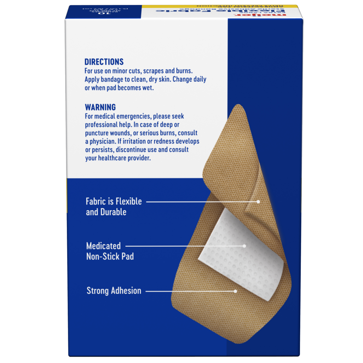 slide 2 of 6, Meijer Flexible Fabric Adhesive Bandages, Antibacterial, XL, 10 ct