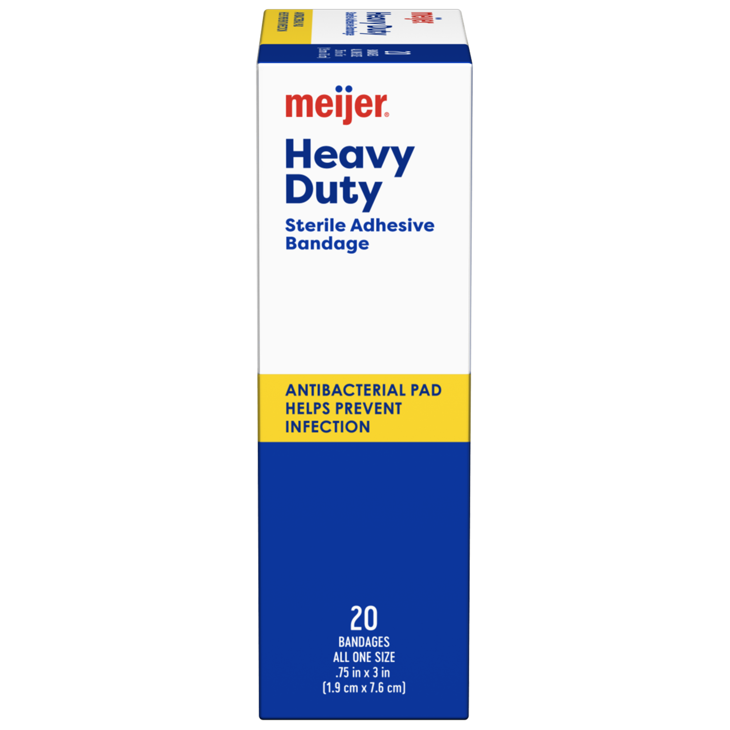 slide 4 of 4, Meijer Heavy Duty Adhesive Bandages, Antibacterial, 20 ct
