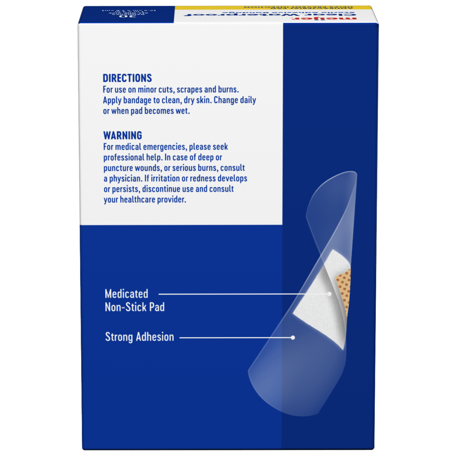 slide 2 of 6, Meijer Clear Waterproof Sterile Adhesive Bandage, 30 ct