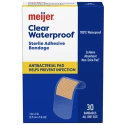 Meijer Clear Waterproof Sterile Adhesive Bandage
