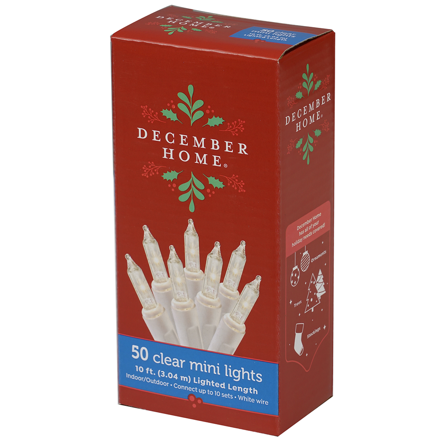 slide 2 of 2, December Home Mini Clear Lights with White Wire Set, 50 Count, 50 ct