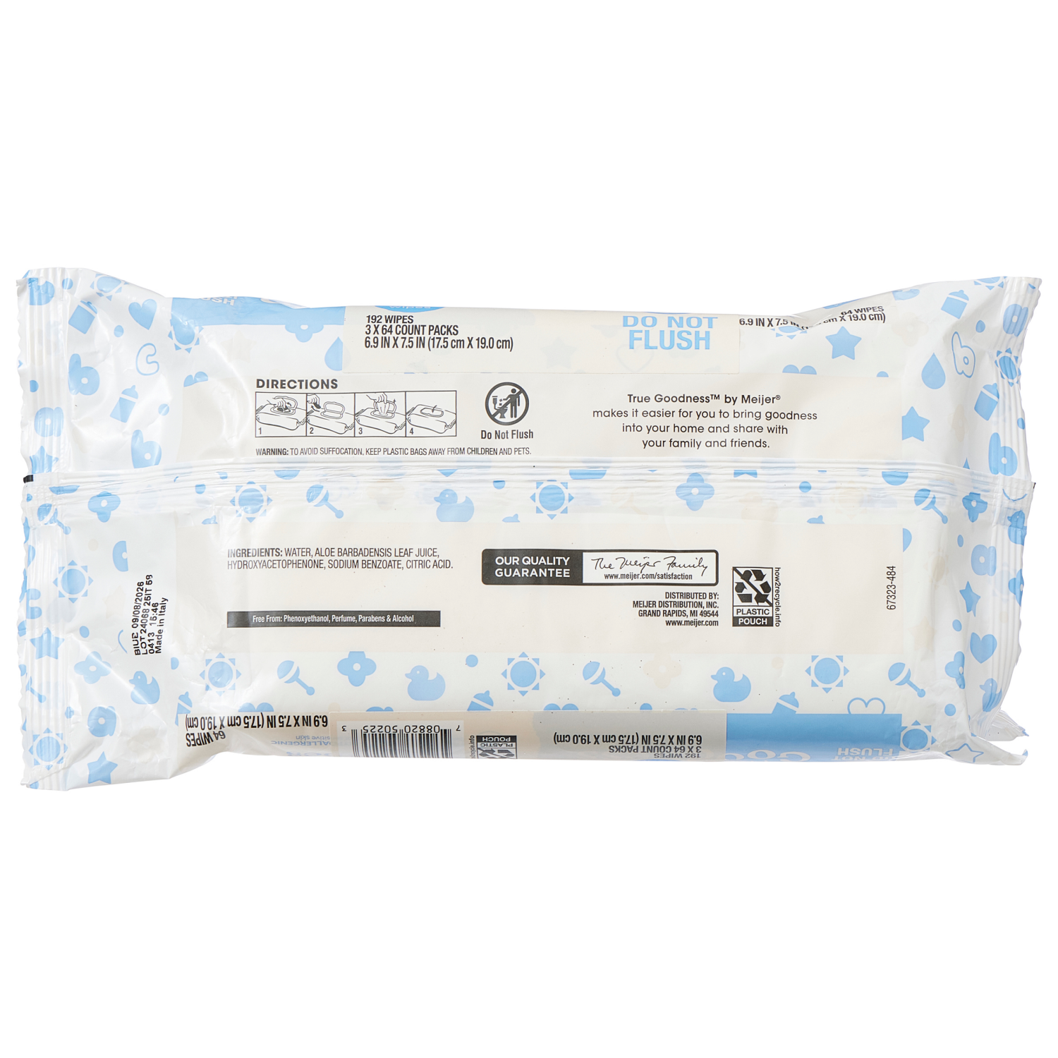 slide 2 of 8, True Goodness WaterSoft Baby Wipes, 6.9 in x 7.5 in, 3 pk, 192 ct, 192 ct