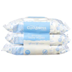 True Goodness WaterSoft Baby Wipes, 6.9 in x 7.5 in, 3 pk, 192 ct