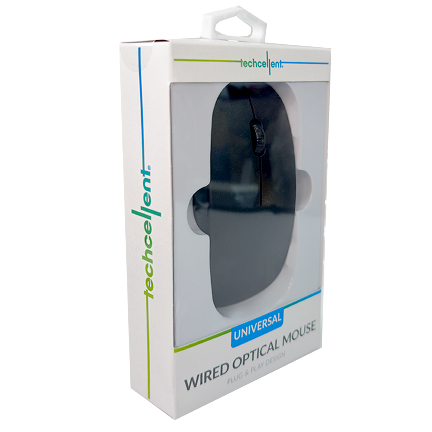 slide 3 of 5, Techcellent Wired Mouse Black, 1 ct