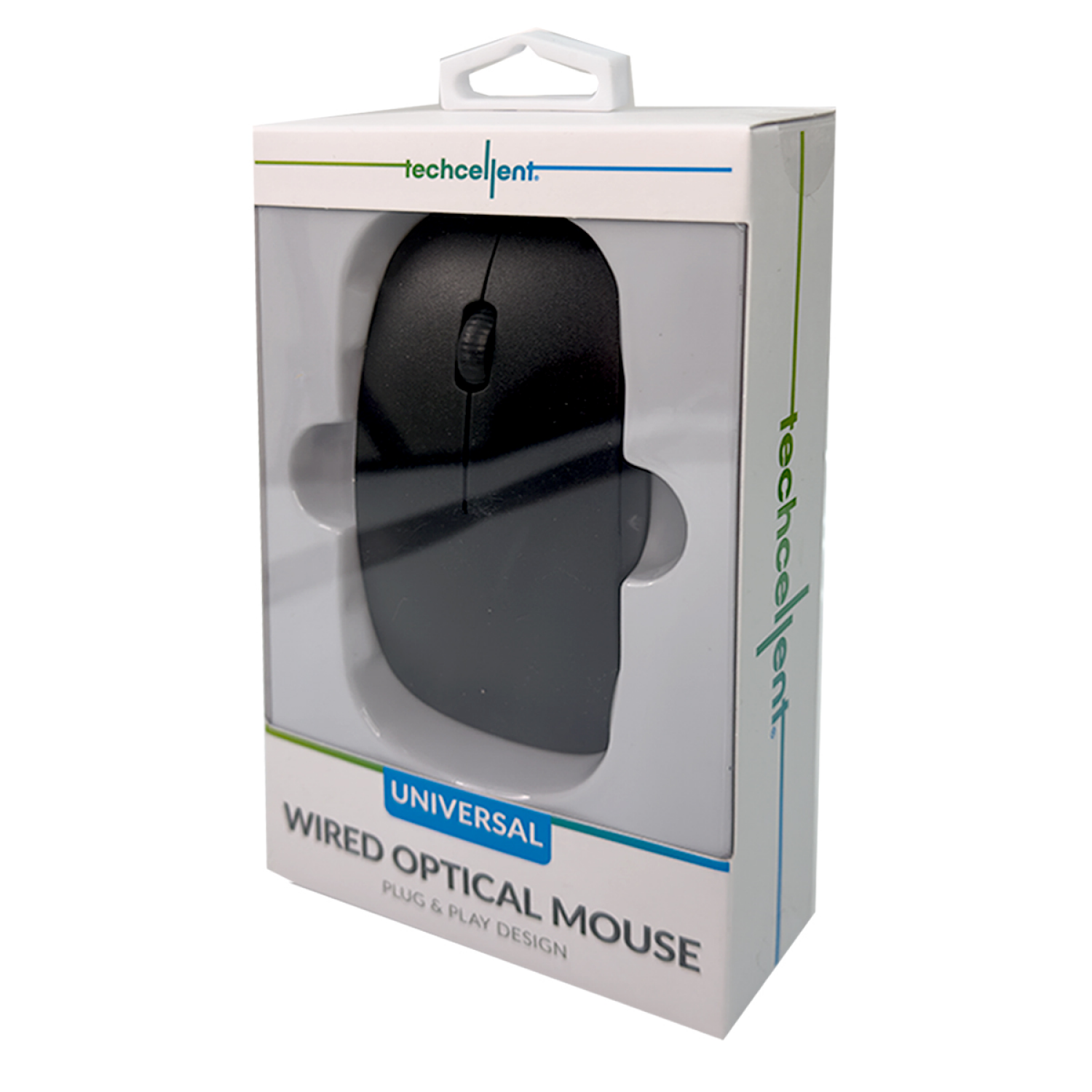 slide 4 of 5, Techcellent Wired Mouse Black, 1 ct