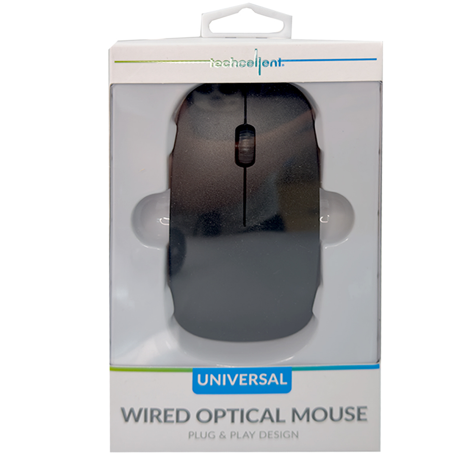 slide 1 of 5, Techcellent Wired Mouse Black, 1 ct
