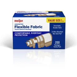 Meijer Flexible Fabric Adhesive Bandages, 200 Assorted Bandages
