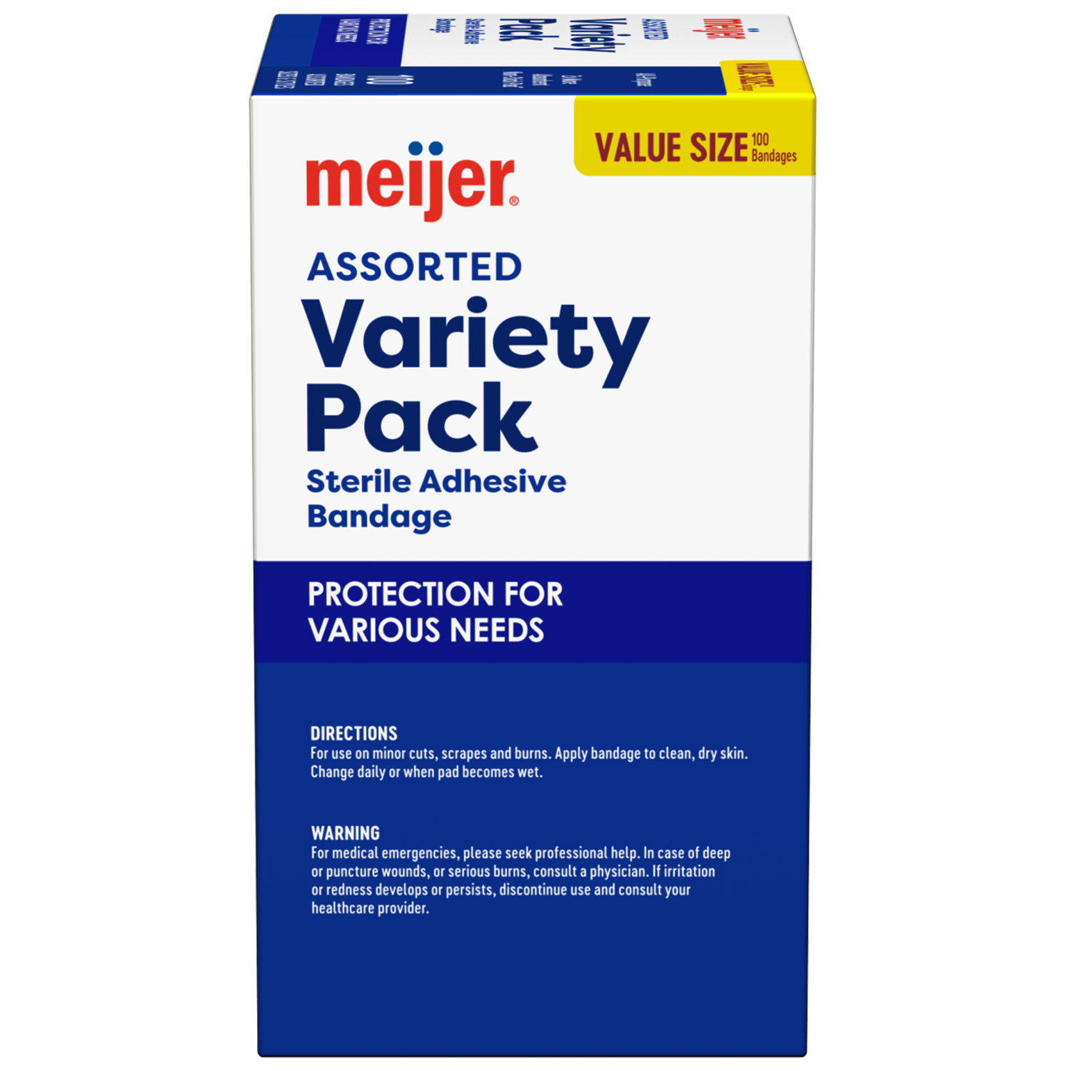slide 6 of 6, Meijer Variety Pack Adhesive Bandages, 100 ct