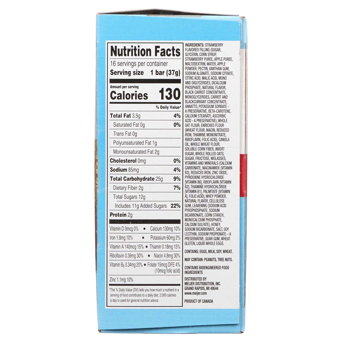 slide 25 of 29, Meijer Fruit & Grain Strawberry Breakfast Bars, 16 ct