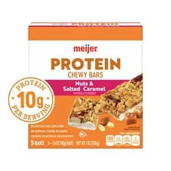 Meijer Nut & Salted Caramel Chewy Protein Bar, 5ct