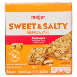 Meijer Sweet & Salty Cashew Granola Bars