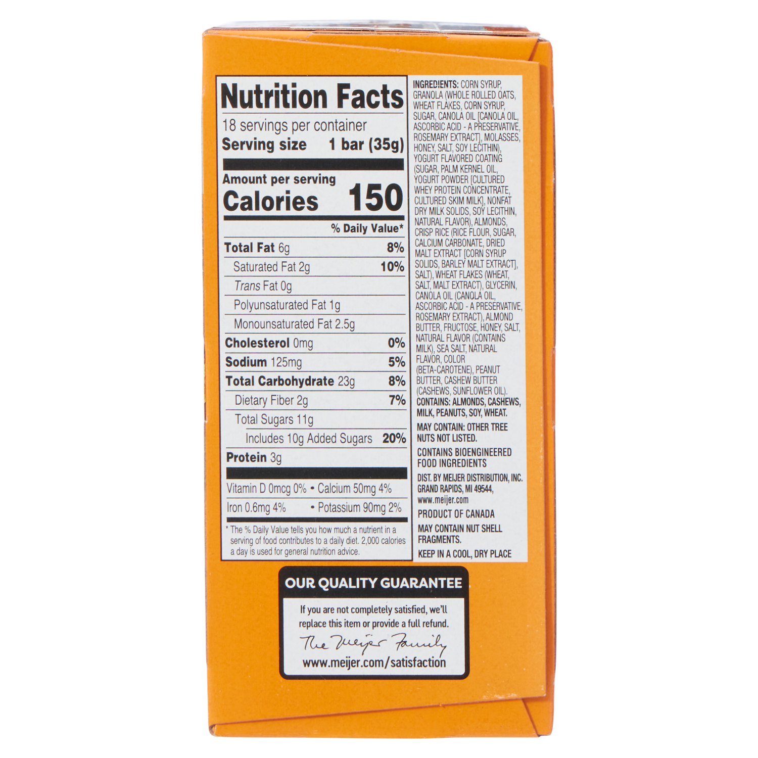 slide 2 of 3, Meijer Sweet & Salty Almond Granola Bars, 18 ct