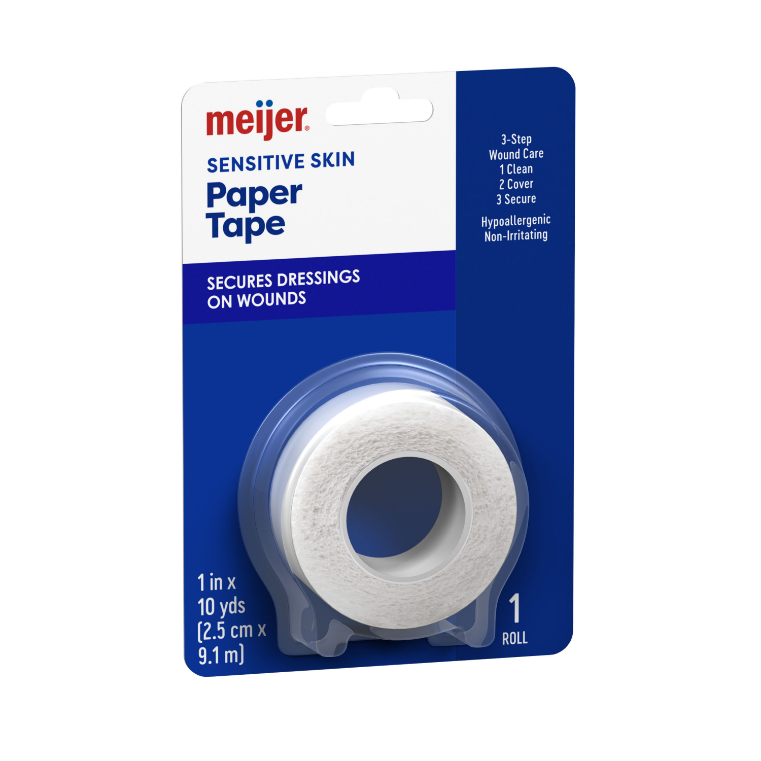 slide 4 of 4, Meijer Sensitive Skin Paper Tape, 1" X 10 Yards, 1 ct
