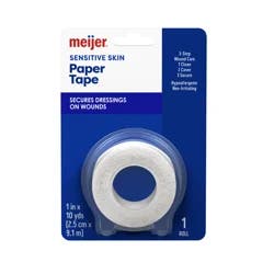 Meijer Sensitive Skin Paper Tape, 1" X 10 Yards