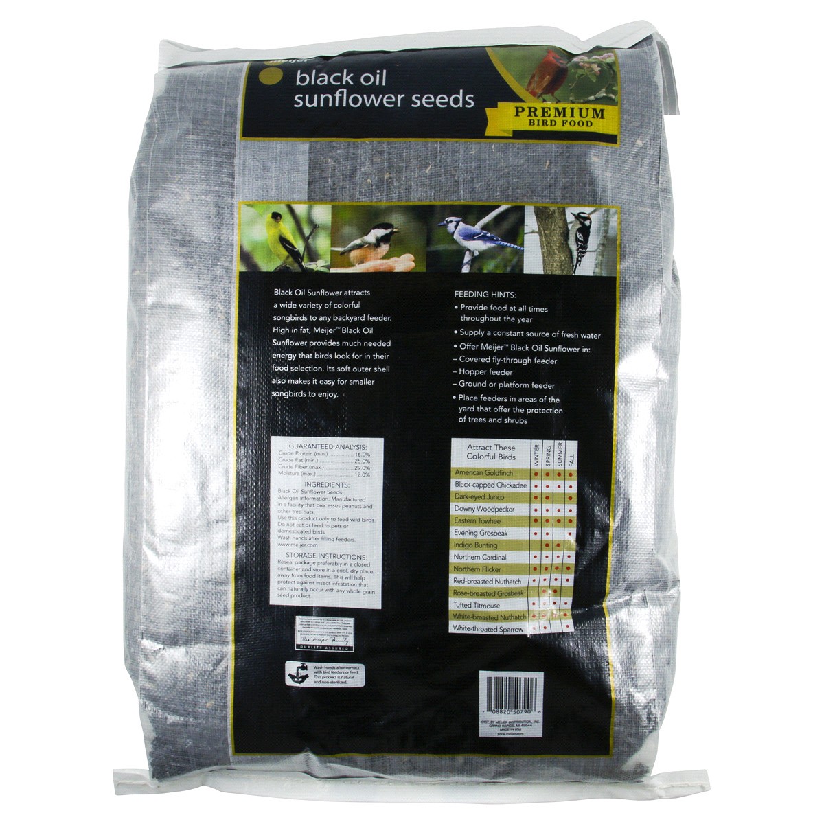 slide 2 of 2, Meijer Black Oil Sunflower Seed 20 lbs, 20 lb