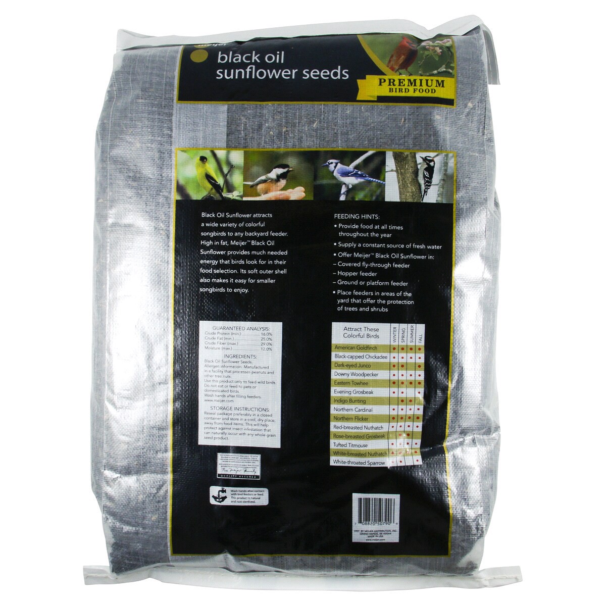 slide 2 of 2, Meijer Black Oil Sunflower Seed 20 lbs, 20 lb