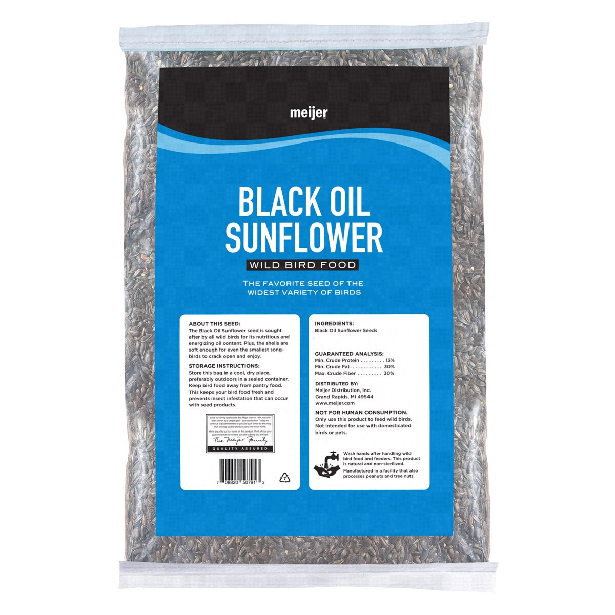 slide 2 of 2, Meijer Black Oil Sunflower Seed Wild Bird Food, 40 lb