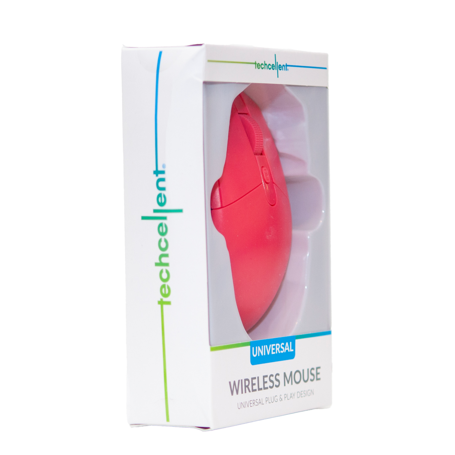 slide 4 of 5, Techcellent Wireless Mouse 4-Button Pink, 1 ct