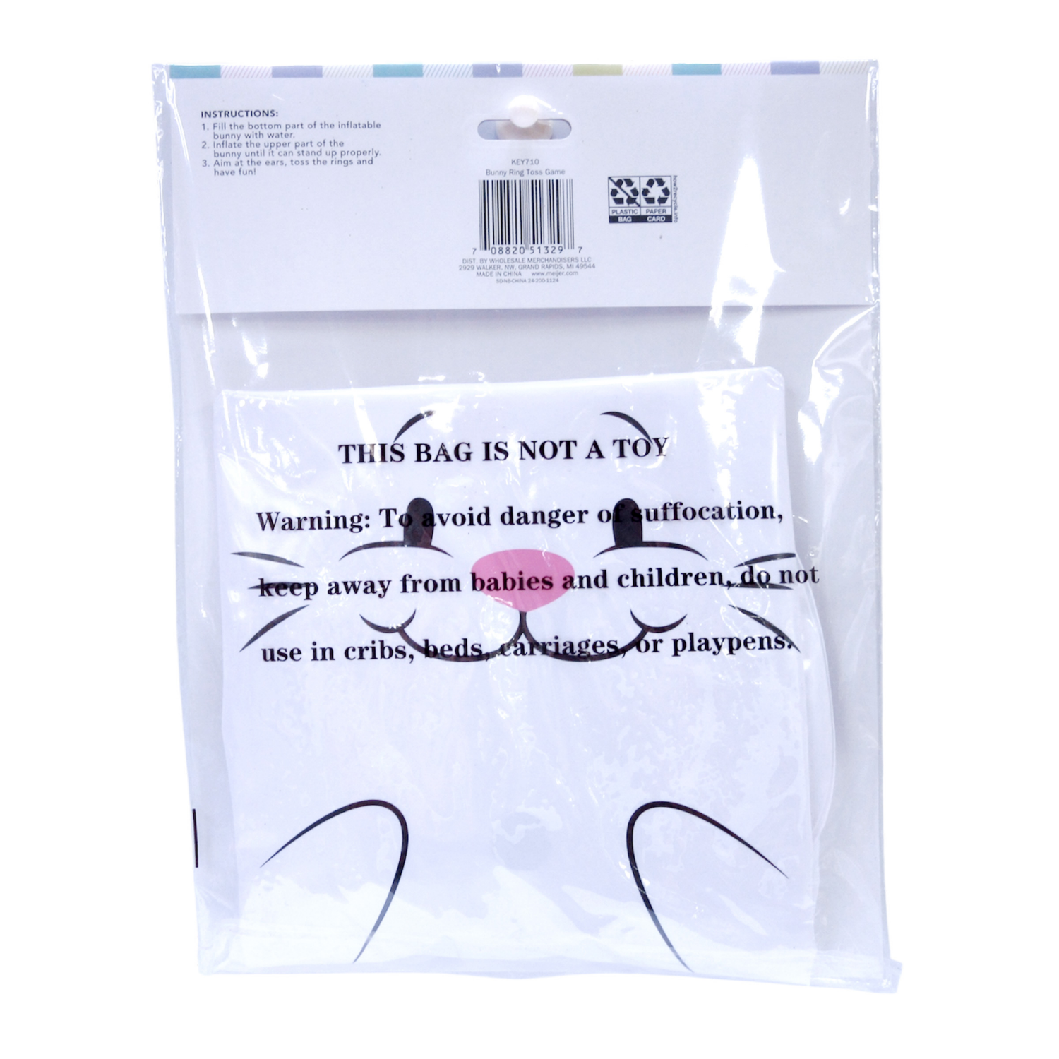 slide 2 of 2, Meijer Corporate Seasonal Meijer Easter Bunny Ring Toss Game, 4 Count, 4 ct