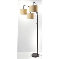 Room & Retreat Home Burlap 3 Arc Floor Lamp 81", Bronze