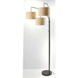 Room & Retreat Home Burlap 3 Arc Floor Lamp 81", Bronze