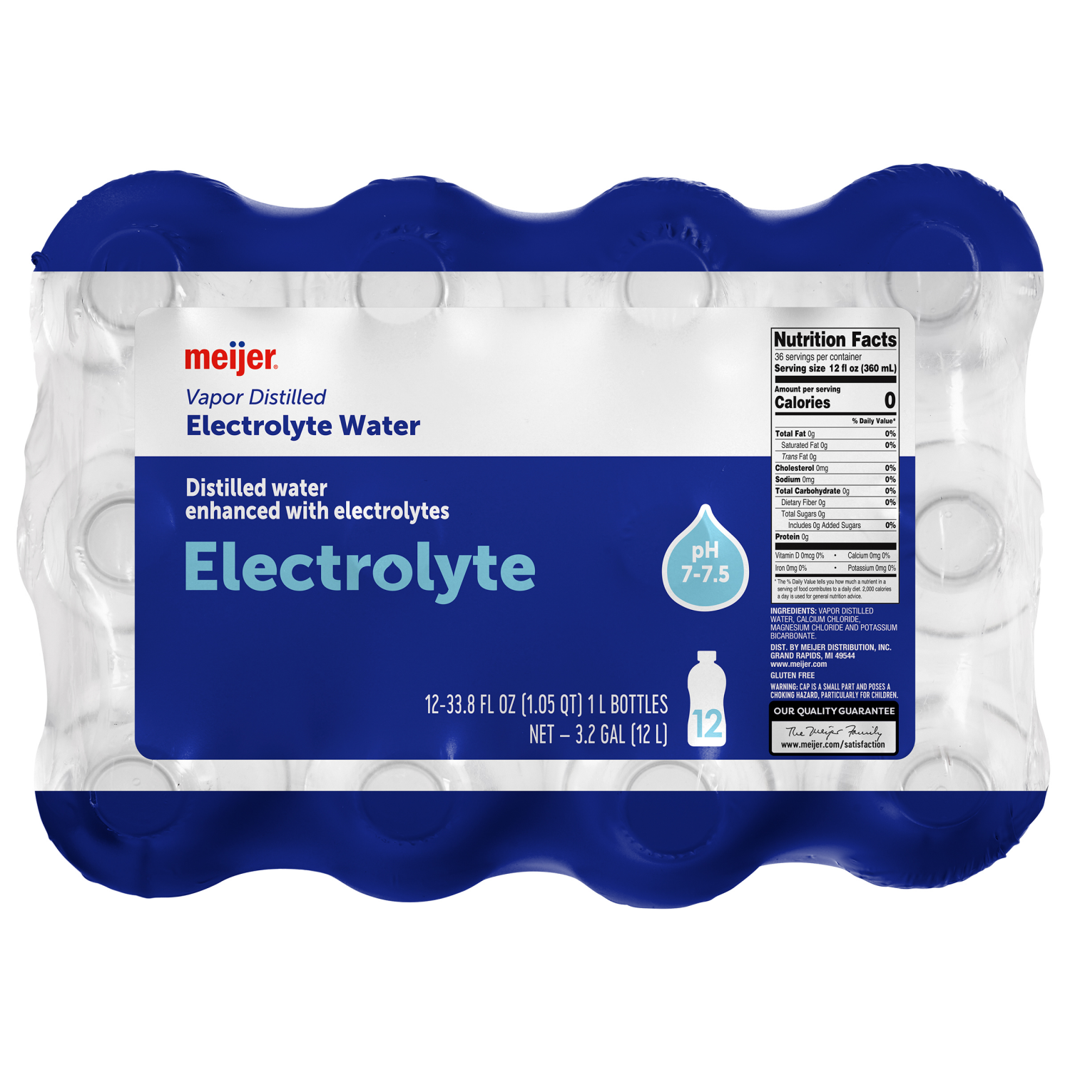 slide 3 of 3, Meijer Electrolyte Water /, 12 ct, 33.8 oz