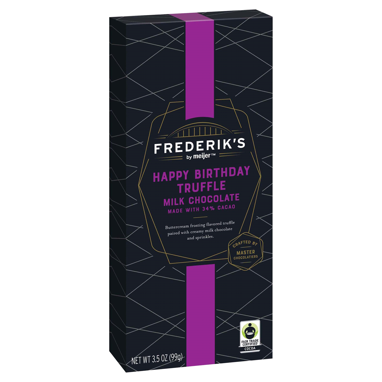slide 4 of 5, FREDERIKS BY MEIJER Frederik's by Meijer Happy Birthday Truffle Milk Chocolate, 3.5 oz
