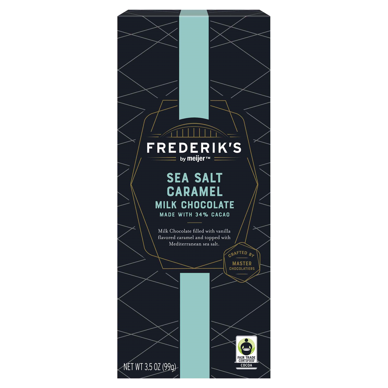 slide 1 of 5, FREDERIKS BY MEIJER Frederik's by Meijer Sea Salt Caramel Milk Chocolate - 3.5 oz, 3.5 oz