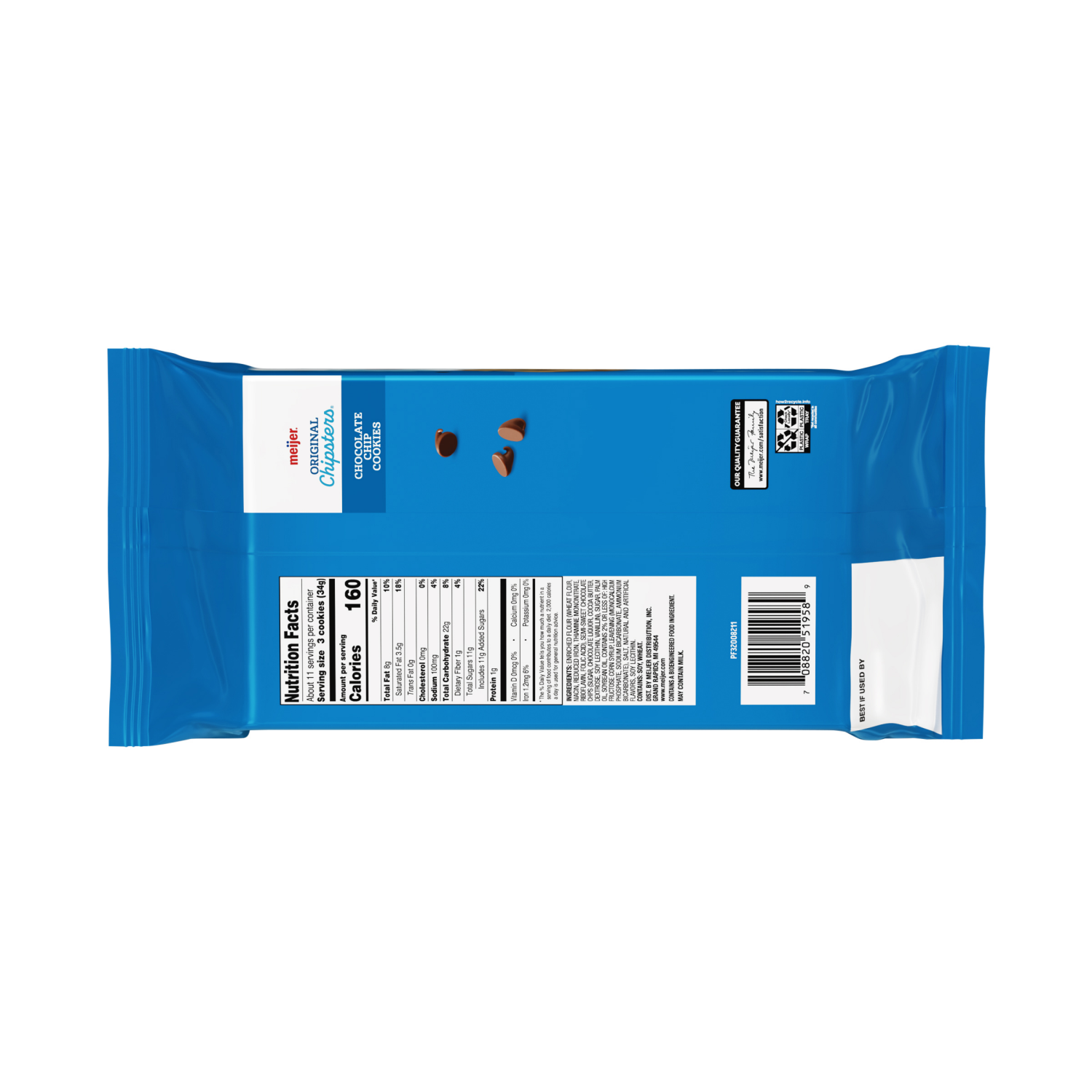 slide 2 of 2, Meijer Original Chipsters Chocolate Chip Cookies, 13 oz