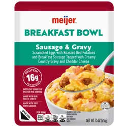 Meijer Frozen Sausage Gravy Breakfast Bowl, 7.5 Oz