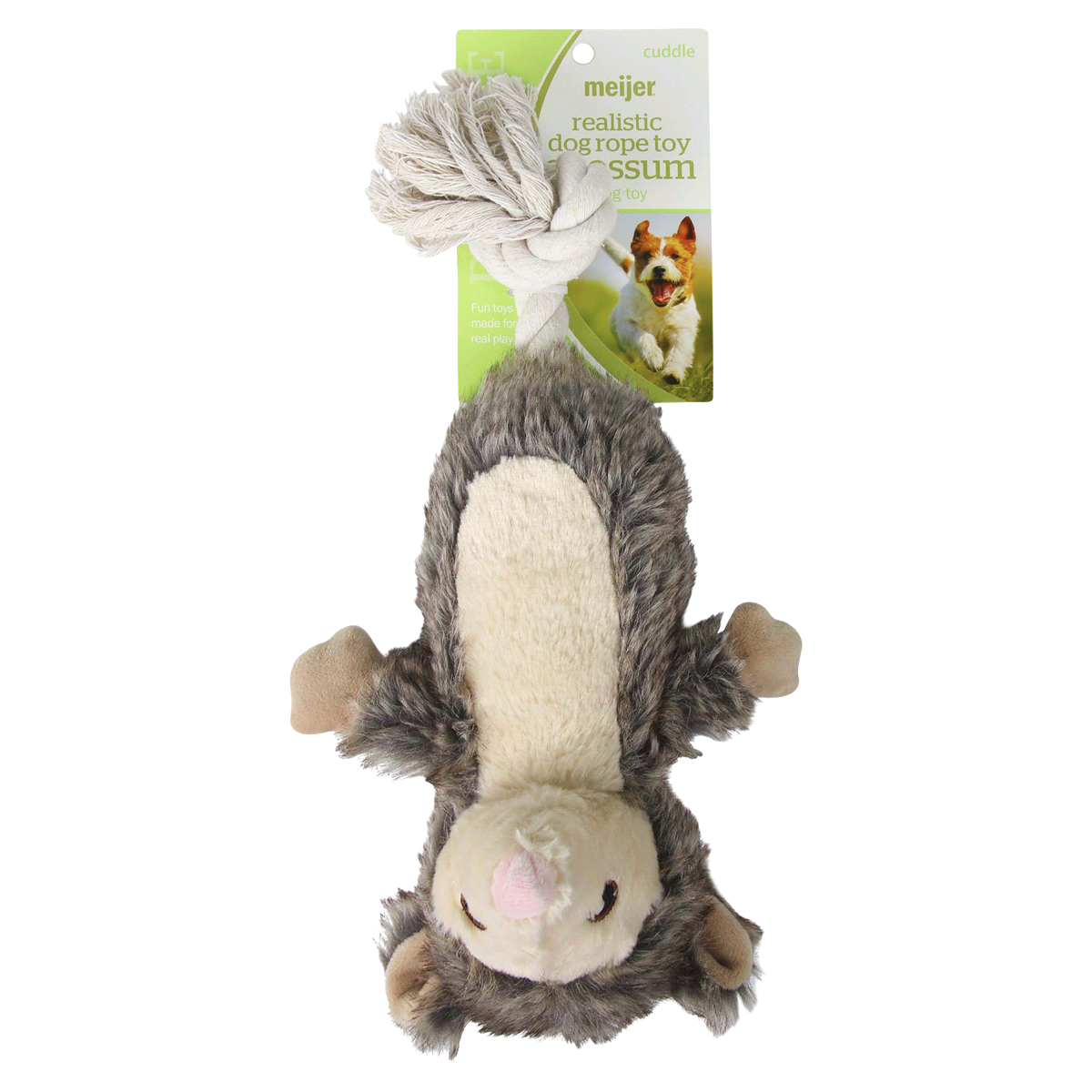 slide 1 of 9, Meijer Realistic Dog Rope Toy, Opossum, 1 ct