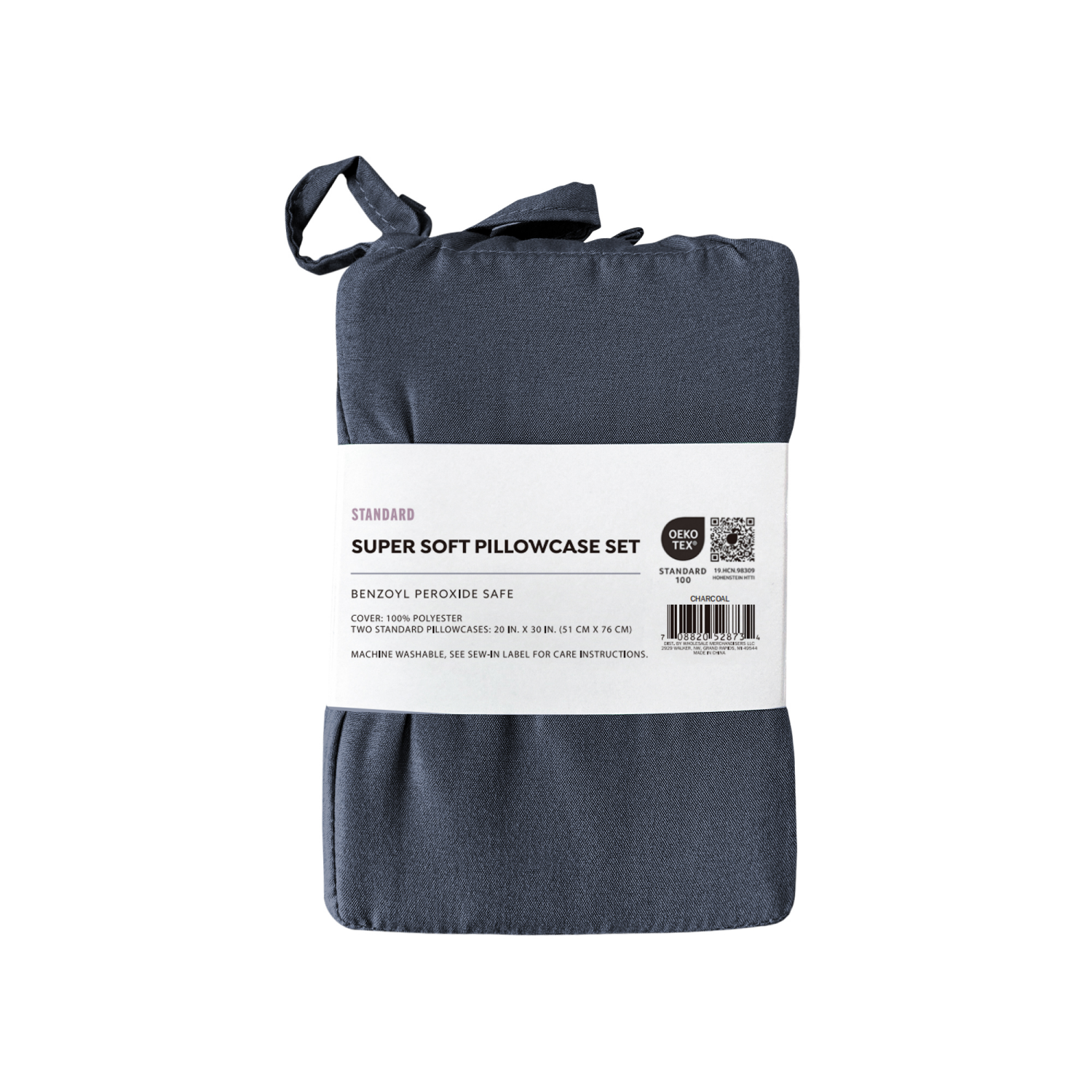 slide 2 of 5, Havenstay Pillowcases, Standard, Charcoal, standard