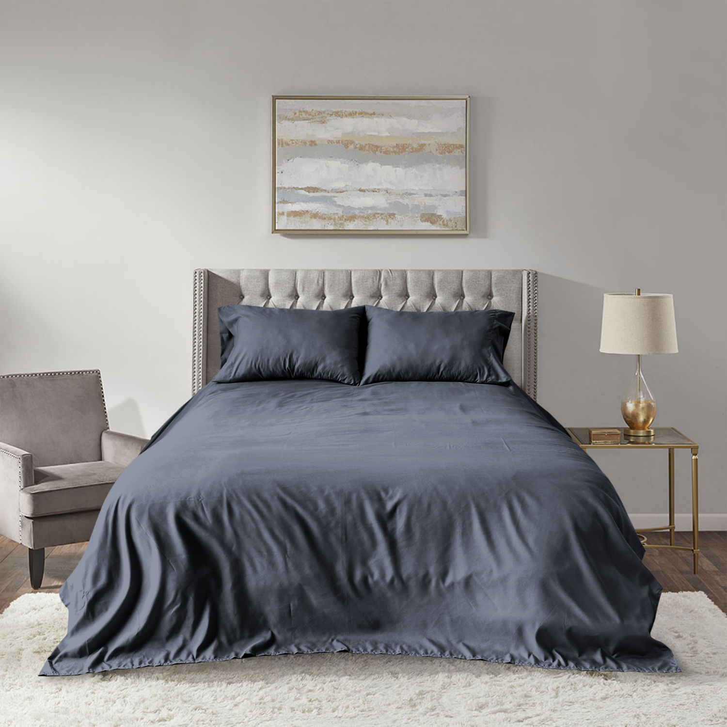 slide 3 of 5, Havenstay Pillowcases, Standard, Charcoal, standard