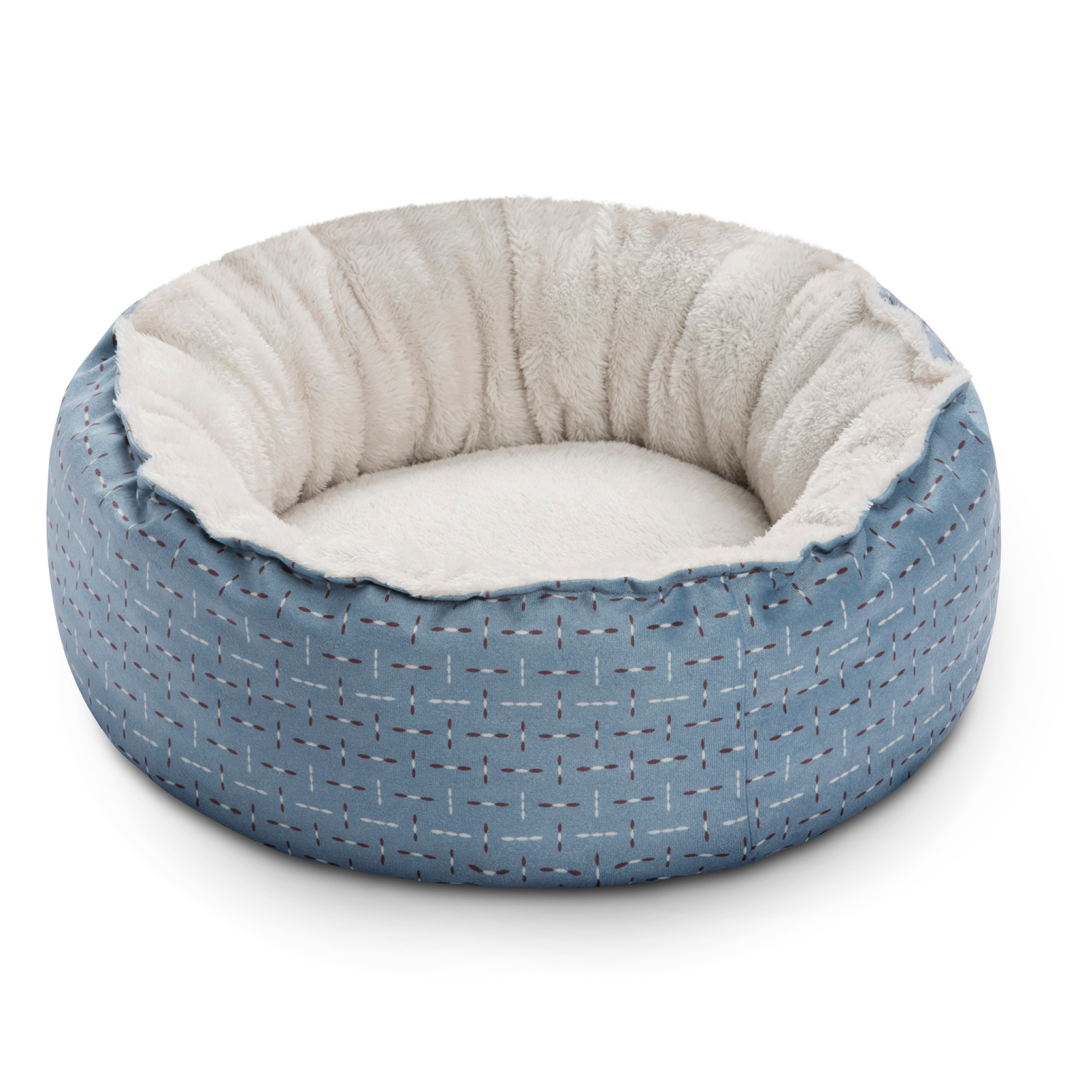 slide 2 of 2, Meijer Round Snuggle Cat Bed, 18 in, 18 in