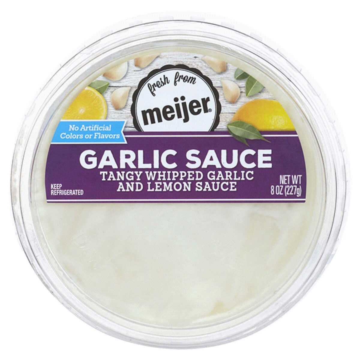 slide 1 of 9, Fresh from Meijer Garlic Sauce, 8 oz, 8 oz