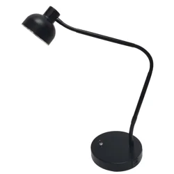 ROOM & RETREAT Home Led Triple Gooseneck Architect Desk Lamp - Black