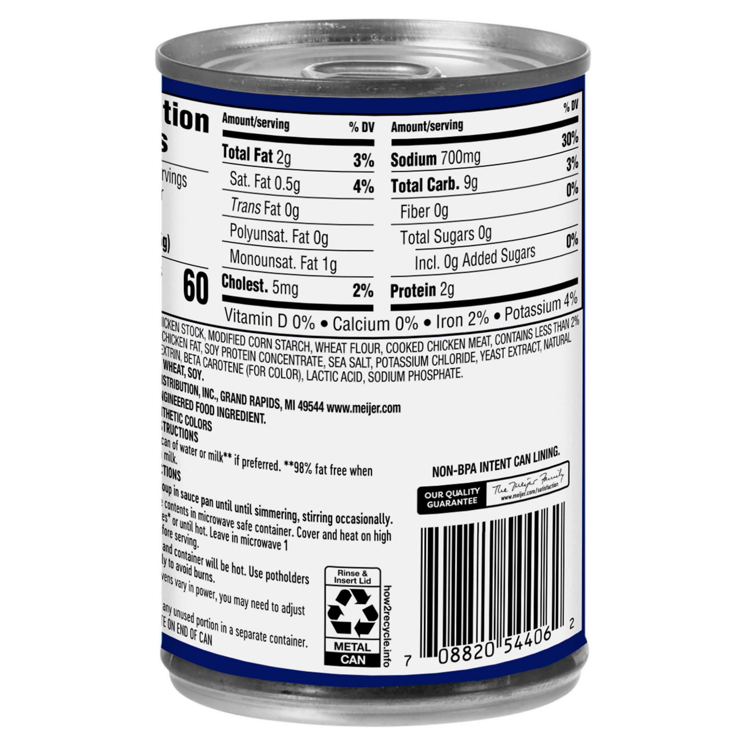 slide 2 of 4, Meijer 98% Fat Free Cream of Chicken Soup, 10.5 oz