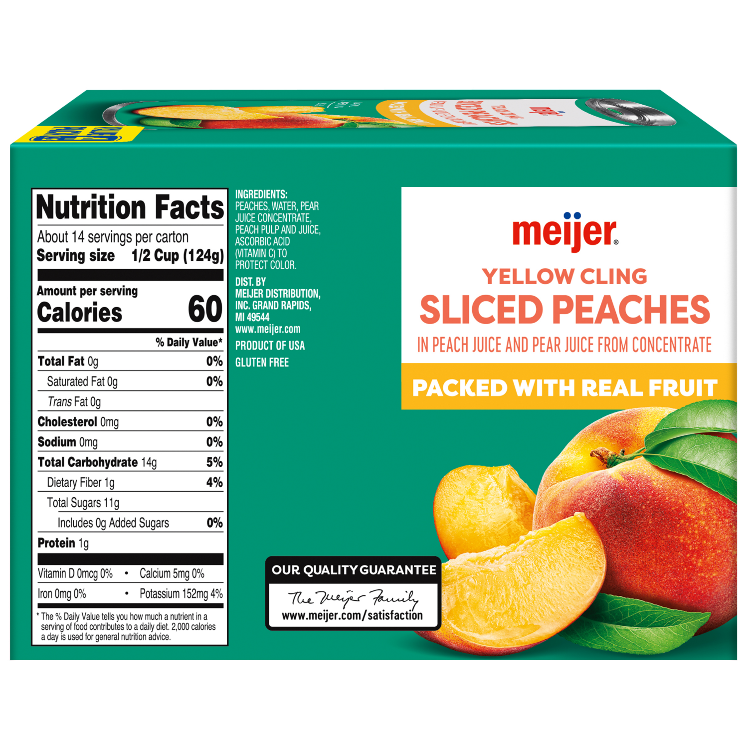 slide 3 of 5, Meijer Peaches In Juice /, 4 ct; 15 oz