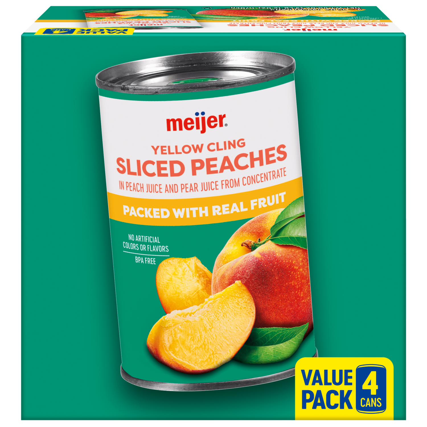 slide 5 of 5, Meijer Peaches In Juice /, 4 ct; 15 oz