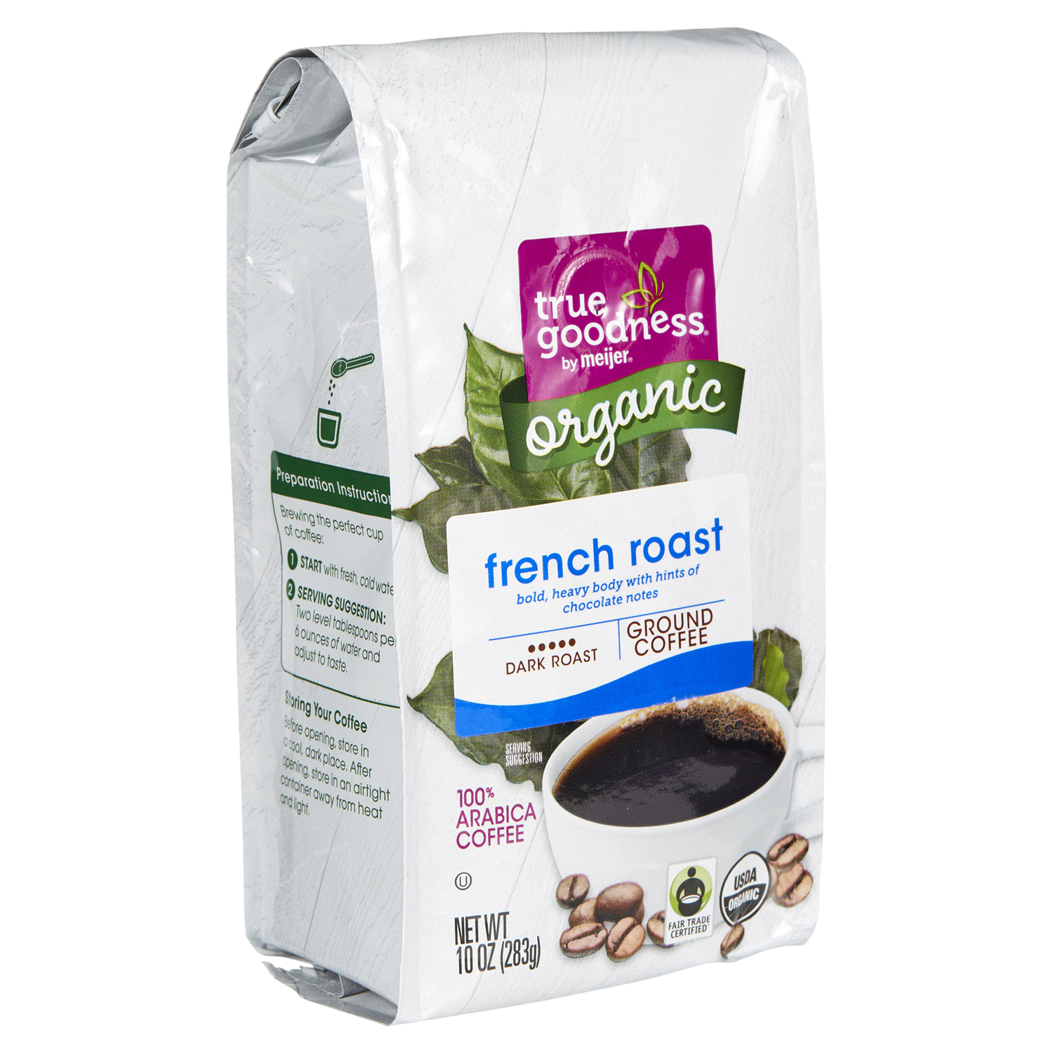 slide 4 of 5, True Goodness Organic French Roast Ground Coffee - 10 oz, 10 oz