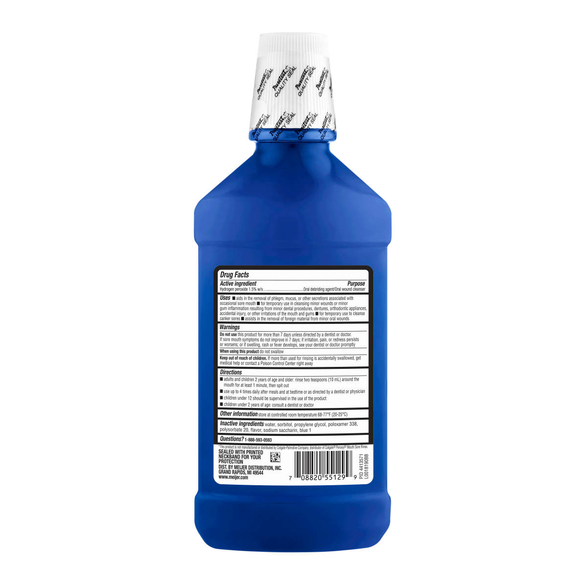 slide 2 of 2, Meijer Perioxide Rinse, Soothing Mint, 16.9 fl oz