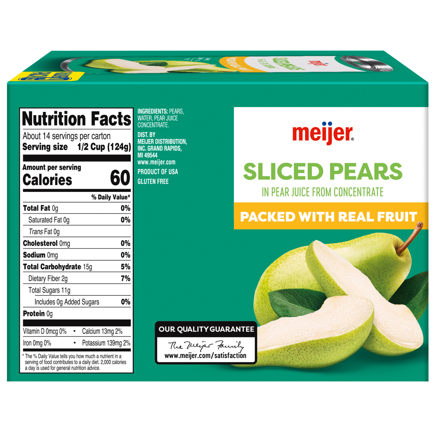 slide 3 of 5, MEIJER PEARS IN JUICE 4 PK/15 OZ, 15 oz, 4 ct