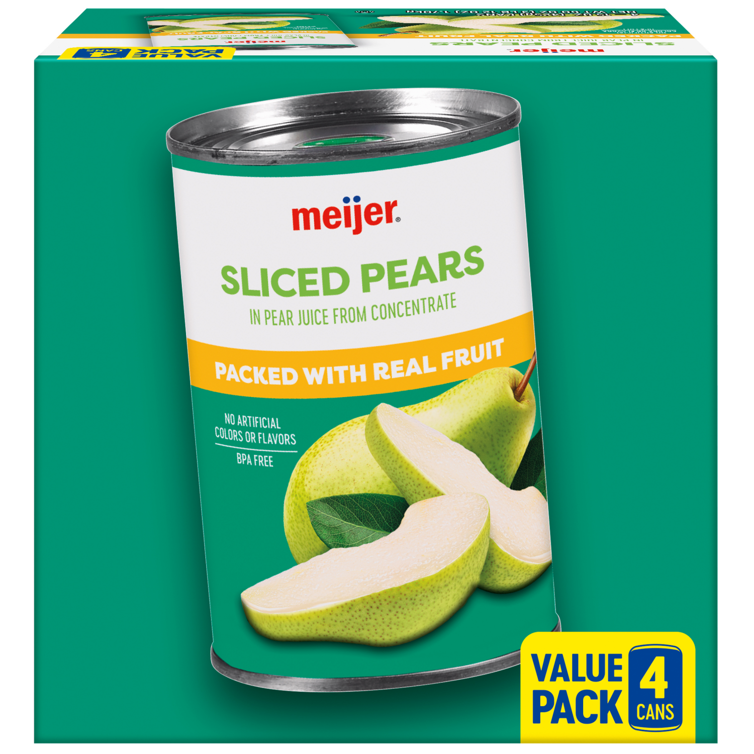 slide 5 of 5, MEIJER PEARS IN JUICE 4 PK/15 OZ, 15 oz, 4 ct