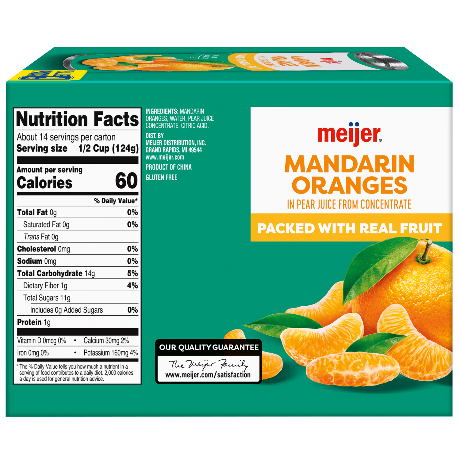 slide 3 of 5, Meijer Mandarin Oranges In Juice 4 Ct/15 Oz, 4 ct; 15 oz
